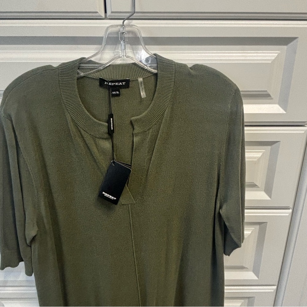 Repeat Olive SS light sweater dress